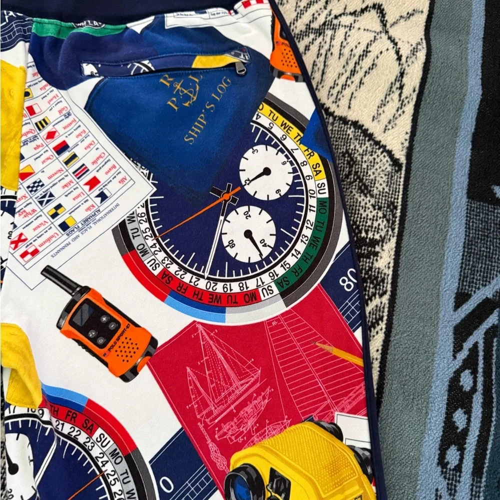 Polo Ralph Lauren Double-Knit Yacht Challenge Nautical Polo Sport Graphic Jogger